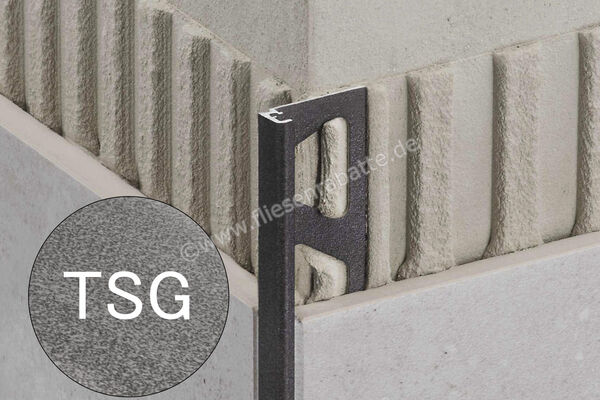 Schlüter Systems JOLLY-TSG Abschlussprofil Aluminium TSG - strukturbeschichtet grau Höhe: 10 mm Länge: 3,0 m J100TSG/300 | 396760