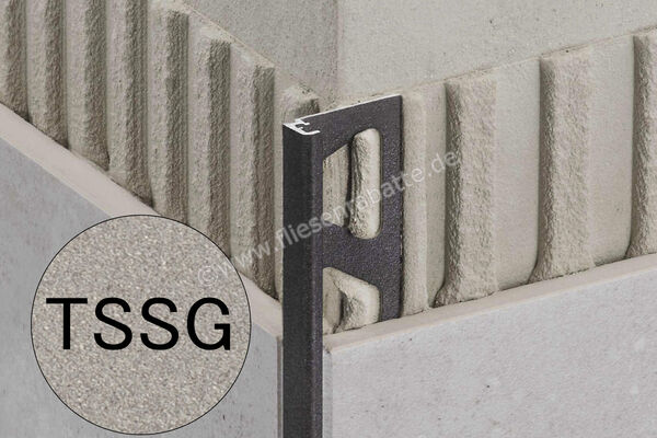 Schlüter Systems JOLLY-TSSG Abschlussprofil Aluminium TSSG - strukturbeschichtet steingrau Höhe: 10 mm Länge: 3,0 m J100TSSG/300 | 398140