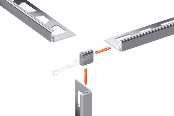 Schlüter Systems JOLLY-ACG Außenecke 90° Aluminium ACG - Aluminium chrom glänzend eloxiert Höhe: 6 mm EV/J60ACG | 400279