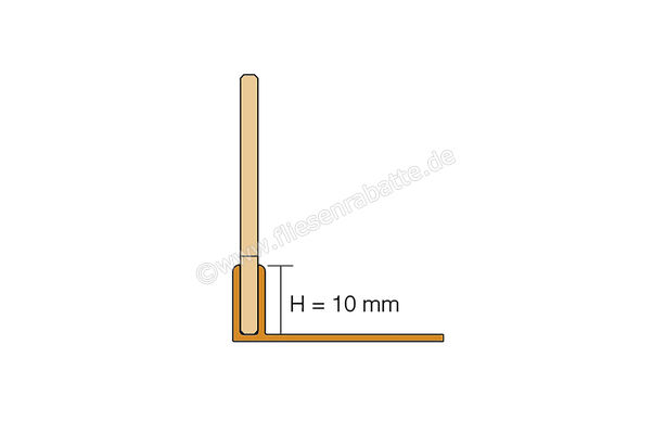  Schlüter Systems SHOWERPROFILE-S Höhe: 10 mm Länge: 1,6 m SPSB100EB/160 | 402401