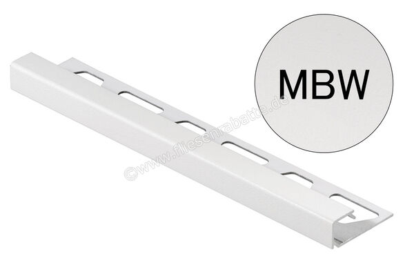  Schlüter Systems QUADEC-AC Abschlussprofil Radiusstanzung Aluminium MBW - Brillantweiß matt H&ouml;he: 6 mm L&auml;nge: 3 m R/Q60MBW/300 | 403223