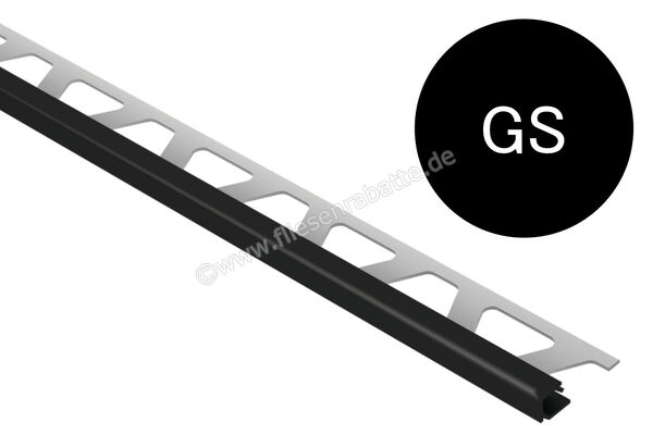  Schlüter Systems QUADEC-AC Abschlussprofil Radiusstanzung Aluminium GS - Graphitschwarz H&ouml;he: 12,5 mm L&auml;nge: 2,5 m R/Q125GS | 403277