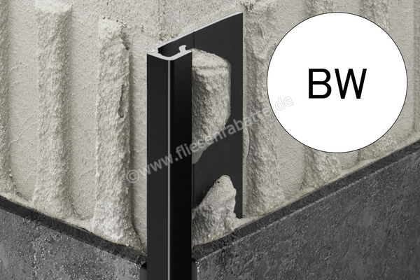  Schlüter Systems QUADEC-AC Abschlussprofil Radiusstanzung Aluminium BW - Brillantweiß H&ouml;he: 12,5 mm L&auml;nge: 2,5 m R/Q125BW | 403325