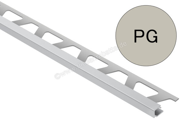 Schlüter Systems QUADEC-AC Abschlussprofil Aluminium PG - Pastellgrau Höhe: 10 mm Länge: 2,50 m Q100PG | 403376