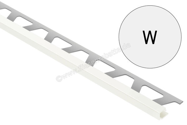 Schlüter Systems QUADEC-AC Abschlussprofil Aluminium W - Weiß Höhe: 10 mm Länge: 2,50 m Q100W | 403430