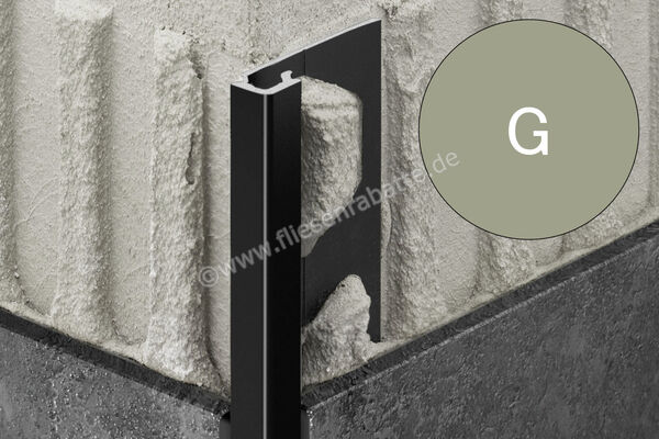 Schlüter Systems QUADEC-AC Abschlussprofil Aluminium G - Grau Höhe: 4,5 mm Länge: 2,50 m Q45G | 403487