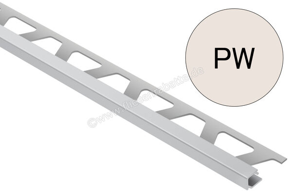  Schlüter Systems QUADEC-AC Abschlussprofil Radiusstanzung Aluminium PW - Perlweiß H&ouml;he: 4,5 mm L&auml;nge: 2,5 m R/Q45PW | 403493