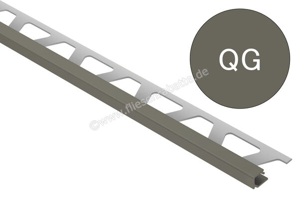  Schlüter Systems QUADEC-AC Abschlussprofil Radiusstanzung Aluminium QG - Quarzgrau H&ouml;he: 11 mm L&auml;nge: 3 m R/Q110QG/300 | 403511