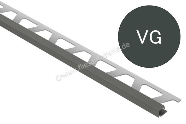 Schlüter Systems QUADEC-AC Abschlussprofil Aluminium VG - Verkehrsgrau Höhe: 10 mm Länge: 2,50 m Q100VG | 403565