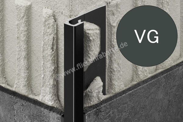  Schlüter Systems QUADEC-AC Abschlussprofil Radiusstanzung Aluminium VG - Verkehrsgrau H&ouml;he: 4,5 mm L&auml;nge: 2,5 m R/Q45VG | 403568