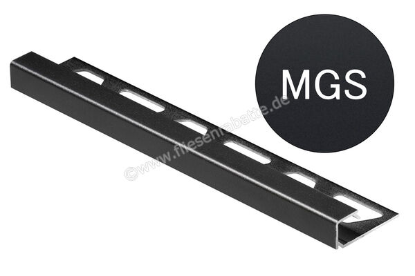  Schlüter Systems QUADEC-AC Abschlussprofil Radiusstanzung Aluminium MGS - Graphitschwarz matt H&ouml;he: 12,5 mm L&auml;nge: 2,5 m R/Q125MGS | 403691