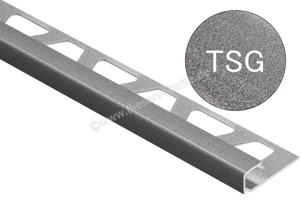Schlüter Systems QUADEC-TSG Abschlussprofil Aluminium TSG - Aluminium strukturbeschichtet grau Höhe: 10 mm Länge: 2,50 m Q100TSG | 403754