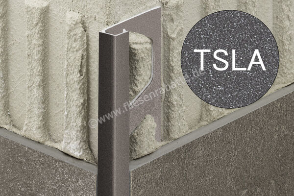 Schlüter Systems QUADEC-TSLA Abschlussprofil Aluminium TSLA - Aluminium strukturbeschichtet hellanthrazit Höhe: 10 mm Länge: 2,50 m Q100TSLA | 403811