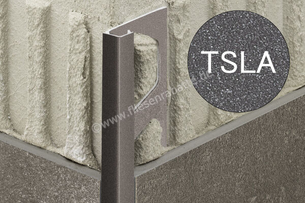 Schlüter Systems QUADEC-TSLA Abschlussprofil Aluminium TSLA - Aluminium strukturbeschichtet hellanthrazit Höhe: 11 mm Länge: 3 m Q110TSLA/300 | 403811