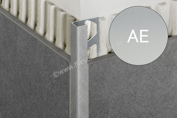 Schlüter Systems QUADEC-AE Abschlussprofil Aluminium AE - Aluminium natur matt eloxiert Höhe: 10 mm Länge: 2,50 m Q100AE | 404009