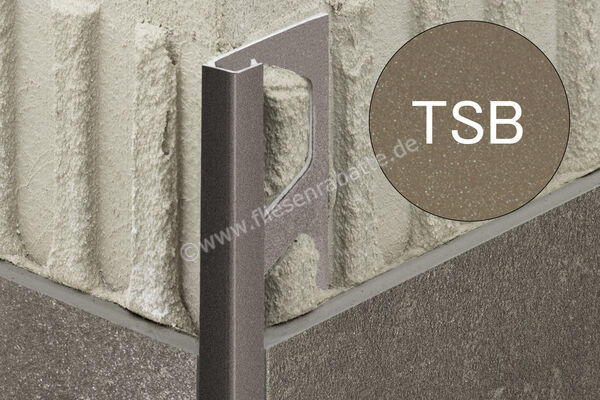 Schlüter Systems QUADEC-TSB Abschlussprofil Aluminium TSB - strukturbeschichtet beige Höhe: 10 mm Länge: 2,50 m Q100TSB | 404243