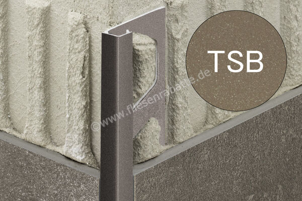 Schlüter Systems QUADEC-TSB Abschlussprofil Aluminium TSB - strukturbeschichtet beige Höhe: 11 mm Länge: 3 m Q110TSB/300 | 404243