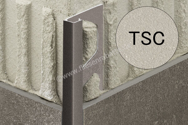 Schlüter Systems QUADEC-TSC Abschlussprofil Aluminium TSC - Aluminium strukturbeschichtet creme Höhe: 10 mm Länge: 2,50 m Q100TSC | 404297