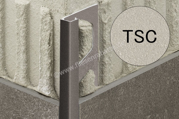 Schlüter Systems QUADEC-TSC Abschlussprofil Aluminium TSC - Aluminium strukturbeschichtet creme Höhe: 11 mm Länge: 3 m Q110TSC/300 | 404297