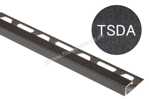 Schlüter Systems QUADEC-TSDA Abschlussprofil Aluminium TSDA - Aluminium strukturbeschichtet dunkelanthrazit Höhe: 10 mm Länge: 2,50 m Q100TSDA | 404348