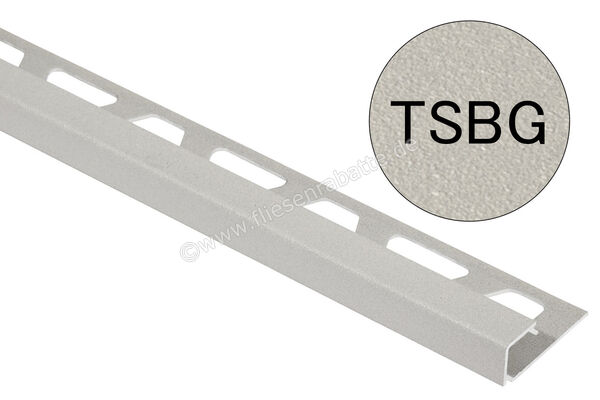 Schlüter Systems QUADEC-TSBG Abschlussprofil Aluminium TSBG - Aluminium strukturbeschichtet beigegrau Höhe: 10 mm Länge: 2,50 m Q100TSBG | 404456