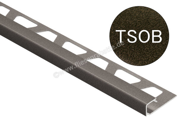 Schlüter Systems QUADEC-TSOB Abschlussprofil Aluminium TSOB - Aluminium strukturbeschichtet bronze Höhe: 10 mm Länge: 2,50 m Q100TSOB | 404510