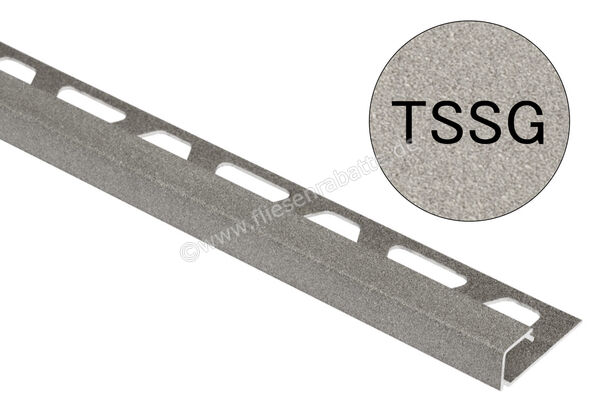 Schlüter Systems QUADEC-TSSG Abschlussprofil Aluminium TSSG - strukturbeschichtet steingrau Höhe: 10 mm Länge: 2,50 m Q100TSSG | 404564