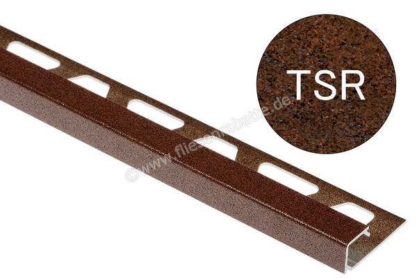 Schlüter Systems QUADEC-TSR Abschlussprofil Aluminium TSR - Aluminium strukturbeschichtet rostbraun Höhe: 4,5 mm Länge: 2,50 m Q45TSR | 404618