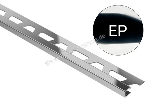 Schlüter Systems QUADEC-EP Abschlussprofil Edelstahl V2A EP - Edelstahl poliert Höhe: 12,5 mm Länge: 2,50 m Q125EP | 404717