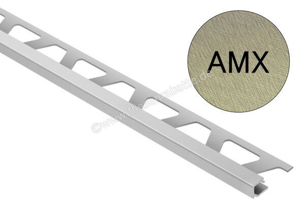 Schlüter Systems QUADEC-AMX Abschlussprofil Aluminium AMX - Aluminium messing kreuzgeschliffen eloxiert Höhe: 11 mm Länge: 2,50 m Q110AMX | 404849