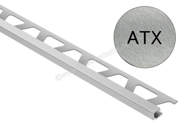 Schlüter Systems QUADEC-ATX Abschlussprofil Aluminium ATX - Aluminium titan kreuzgeschliffen eloxiert Höhe: 10 mm Länge: 2,50 m Q100ATX | 404984