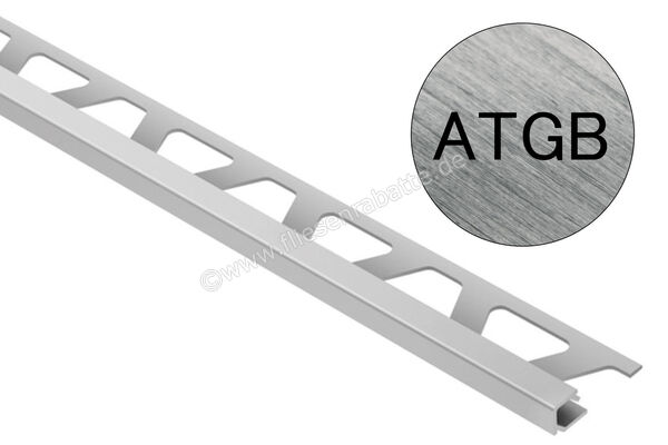 Schlüter Systems QUADEC-ATGB Abschlussprofil Aluminium ATGB - Aluminium titan gebürstet eloxiert Höhe: 10 mm Länge: 2,50 m Q100ATGB | 405128