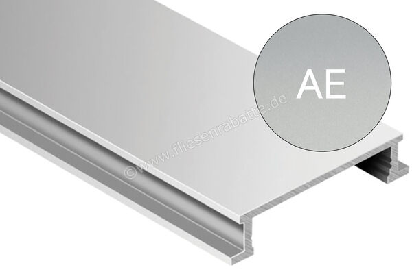 Schlüter Systems DESIGNLINE-AE Dekorprofil Aluminium Aluminium natur matt eloxiert Höhe: 6 mm Breite: 25 mm Länge: 2,5 m DL625AE | 405227