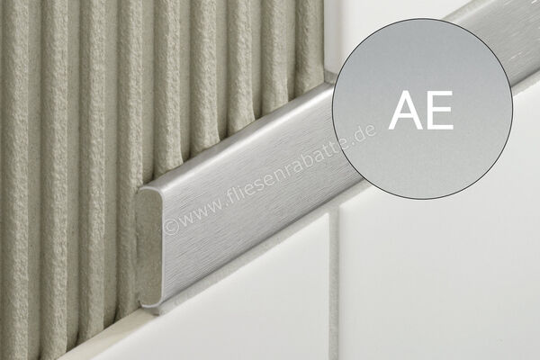 Schlüter Systems DESIGNLINE-AE Dekorprofil Aluminium Aluminium natur matt eloxiert Höhe: 6 mm Breite: 25 mm Länge: 2,5 m DL625AE | 405230