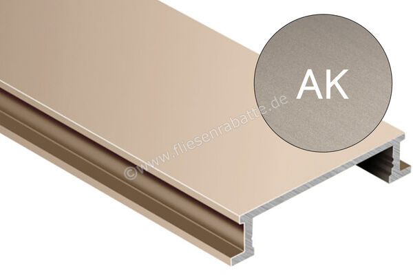 Schlüter Systems DESIGNLINE-AK Dekorprofil Aluminium Aluminium kupfer matt eloxiert Höhe: 6 mm Breite: 25 mm Länge: 2,5 m DL625AK | 405236