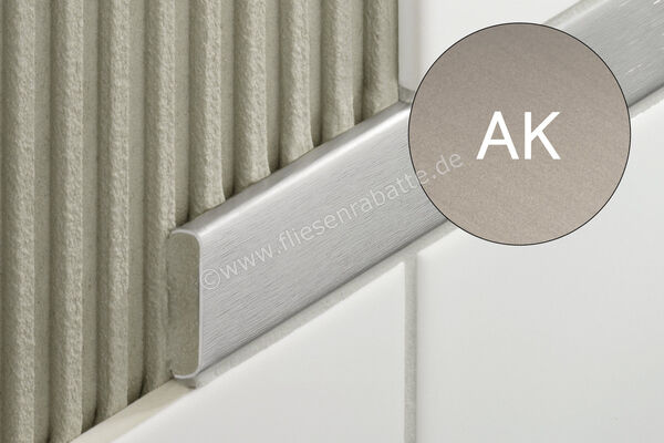 Schlüter Systems DESIGNLINE-AK Dekorprofil Aluminium Aluminium kupfer matt eloxiert Höhe: 6 mm Breite: 25 mm Länge: 2,5 m DL625AK | 405239