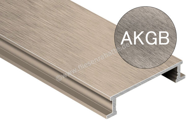 Schlüter Systems DESIGNLINE-AKGB Dekorprofil Aluminium Aluminium kupfer gebürstet eloxiert Höhe: 6 mm Breite: 25 mm Länge: 2,5 m DL625AKGB | 405254