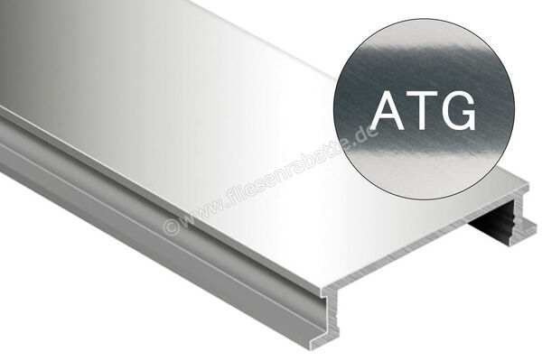 Schlüter Systems DESIGNLINE-ATG Dekorprofil Aluminium Aluminium titan glänzend eloxiert Höhe: 6 mm Breite: 25 mm Länge: 2,5 m DL625ATG | 405299