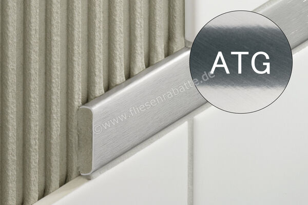 Schlüter Systems DESIGNLINE-ATG Dekorprofil Aluminium Aluminium titan glänzend eloxiert Höhe: 6 mm Breite: 25 mm Länge: 2,5 m DL625ATG | 405302