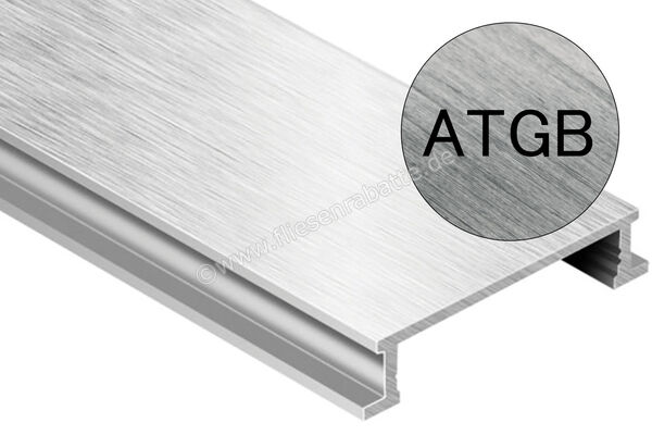 Schlüter Systems DESIGNLINE-ATGB Dekorprofil Aluminium Aluminium titan gebürstet eloxiert Höhe: 6 mm Breite: 25 mm Länge: 2,5 m DL625ATGB | 405308