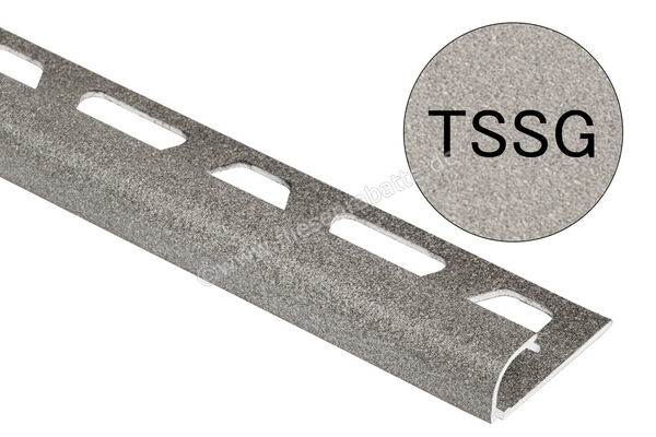 Schlüter Systems RONDEC-TSSG Abschlussprofil Aluminium Aluminium strukturbeschichtet steingrau Höhe: 12,5 mm Länge: 2,5 m RO125TSSG | 405464