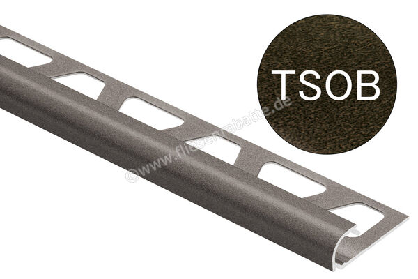 Schlüter Systems RONDEC-TSOB Abschlussprofil Aluminium Aluminium strukturbeschichtet bronze Höhe: 10 mm Länge: 2,5 m RO100TSOB | 405554