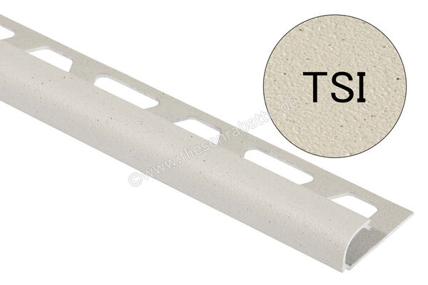 Schlüter Systems RONDEC-TSI Abschlussprofil Aluminium Aluminium strukturbeschichtet elfenbein Höhe: 10 mm Länge: 2,5 m RO100TSI | 405599