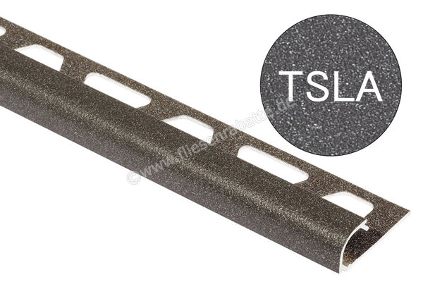 Schlüter Systems RONDEC-TSLA Abschlussprofil Aluminium TSLA - Aluminium strukturbeschichtet hellanthrazit Höhe: 10 mm Länge: 2,5 m RO100TSLA | 405659