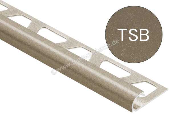 Schlüter Systems RONDEC-TSB Abschlussprofil Aluminium Aluminium strukturbeschichtet beige Höhe: 11 mm Länge: 2,5 m RO110TSB | 405704