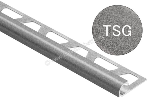 Schlüter Systems RONDEC-TSG Abschlussprofil Aluminium TSG - Aluminium strukturbeschichtet grau Höhe: 6 mm Länge: 2,5 m RO60TSG | 405749