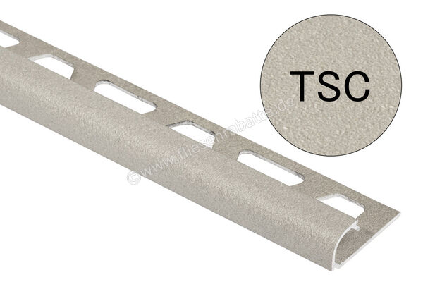 Schlüter Systems RONDEC-TSC Abschlussprofil Aluminium TSC - Aluminium strukturbeschichtet creme Höhe: 10 mm Länge: 2,5 m RO100TSC | 405794