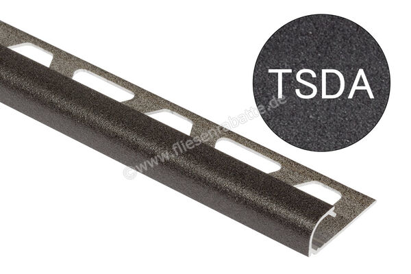 Schlüter Systems RONDEC-TSDA Abschlussprofil Aluminium Aluminium strukturbeschichtet dunkelanthrazit Höhe: 8 mm Länge: 2,5 m RO80TSDA | 405839