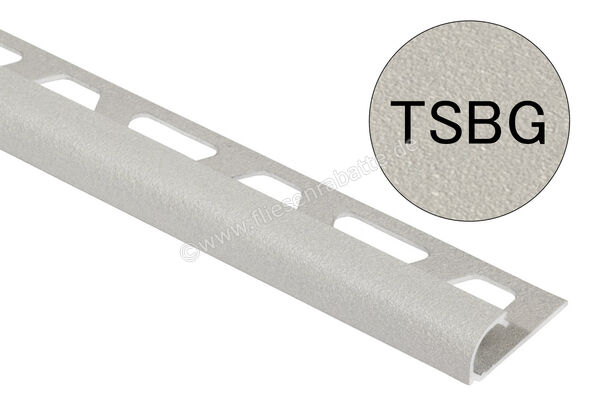 Schlüter Systems RONDEC-TSBG Abschlussprofil Aluminium Aluminium strukturbeschichtet beigegrau Höhe: 10 mm Länge: 2,5 m RO100TSBG | 405884