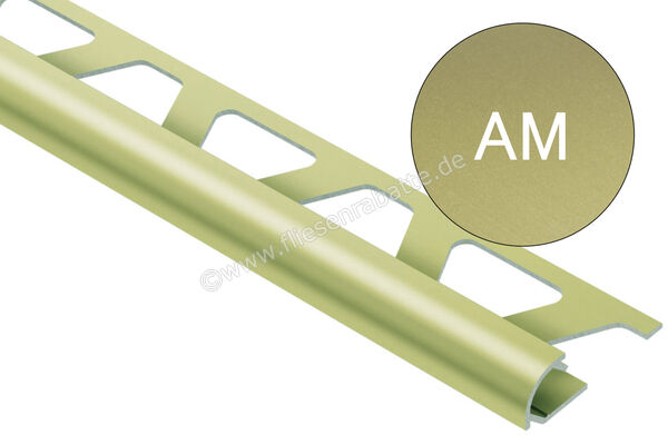 Schlüter Systems RONDEC-AM Abschlussprofil Aluminium AM - Aluminium messing matt eloxiert Höhe: 10 mm Länge: 2,5 m RO100AM | 406349